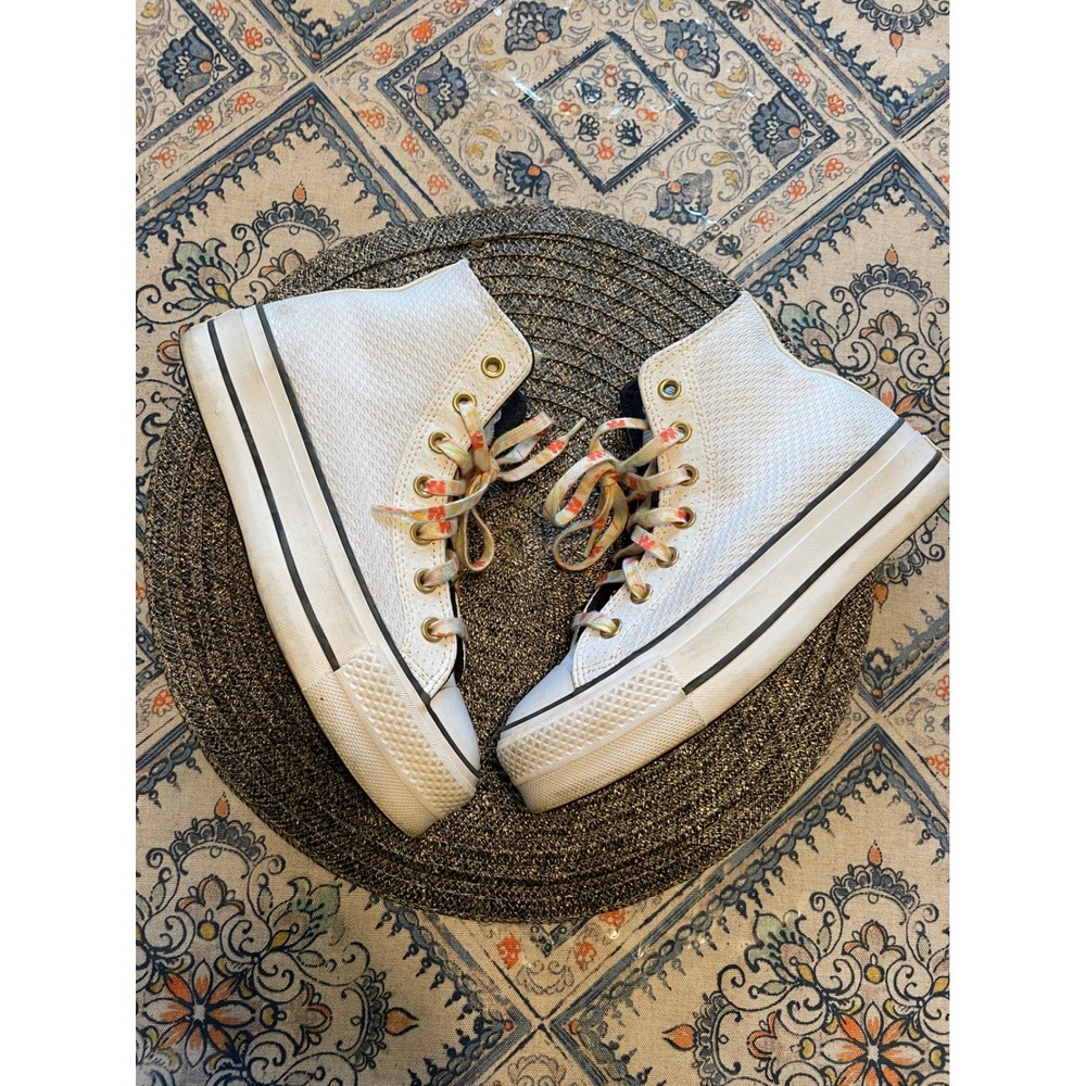 Converse Chuck Taylor All Star Lift Platform High Top White Mesh Shoes A02561C